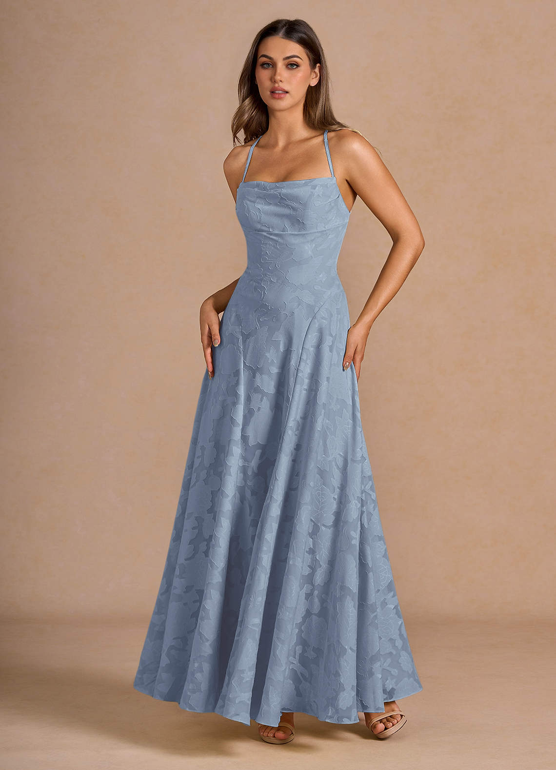 Marlo Powder Blue Corset Prom Dress