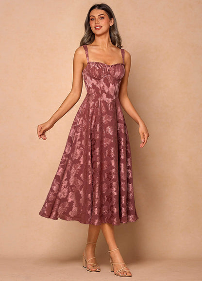 Sylvie Vintage Rose Midi Dress  Dress