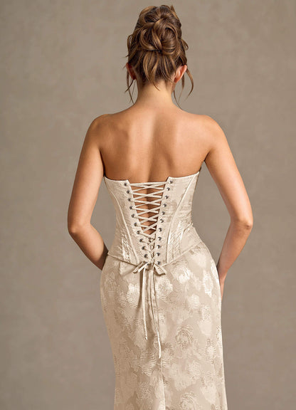 Alyssa Cream Corset Two-Piece Dress  Dress