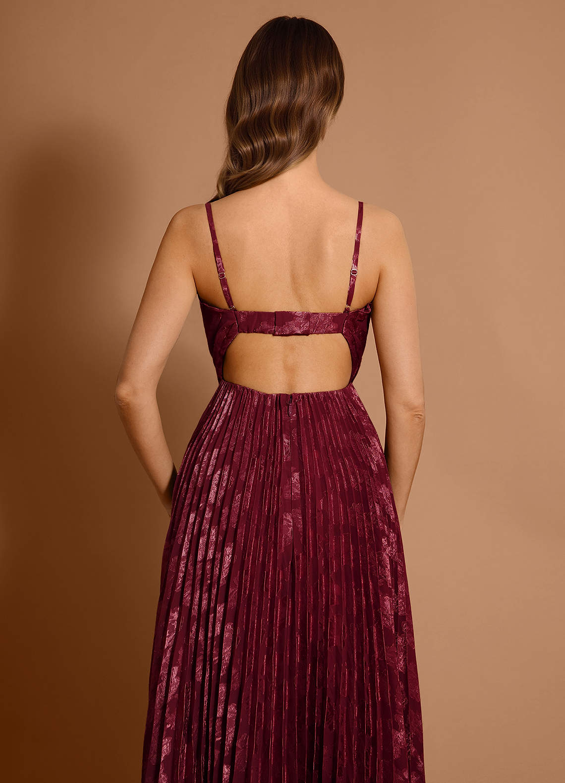 Audrina Wine Maxi Dress