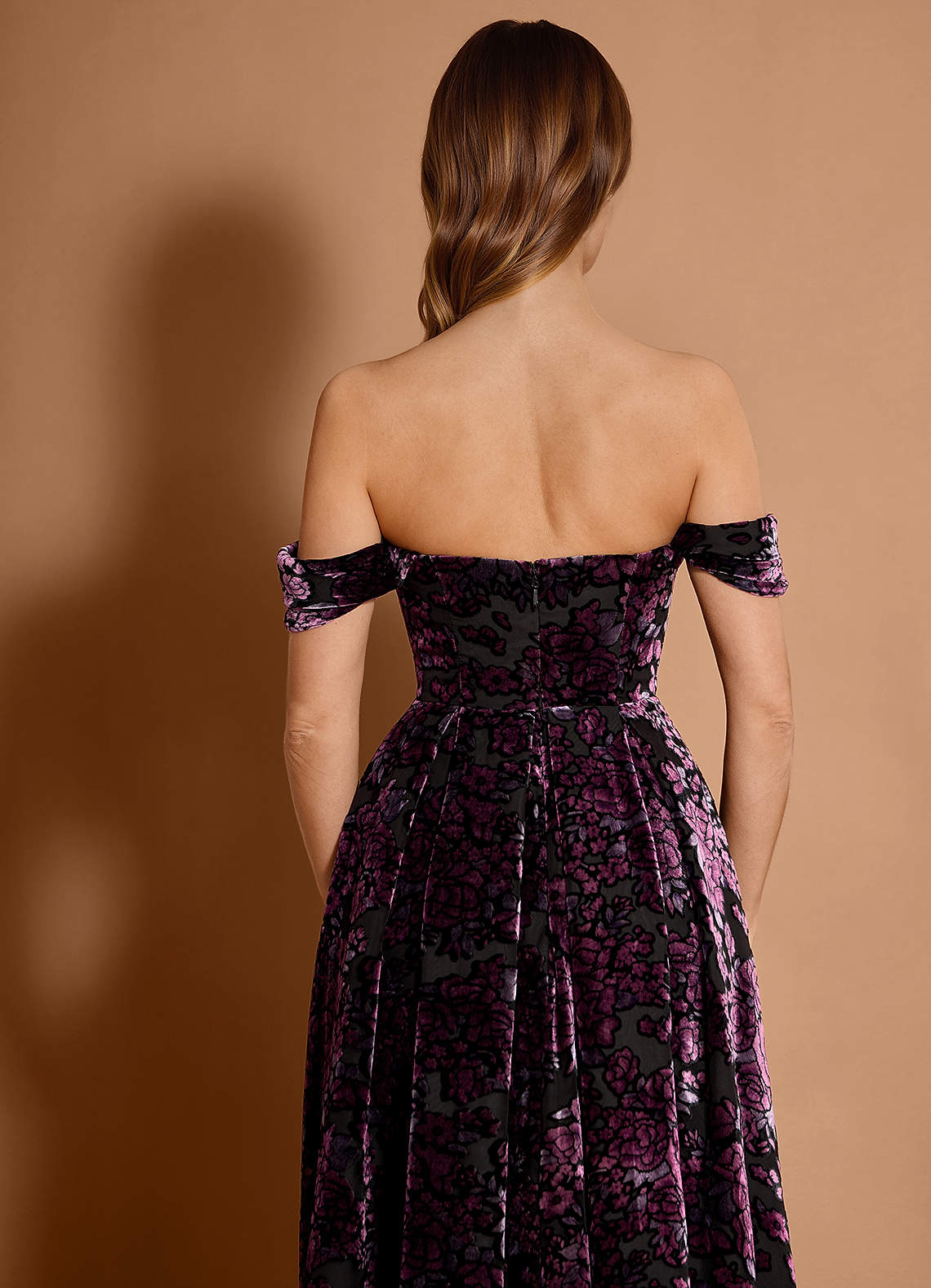 Eunice Black Amethyst Midi Dress