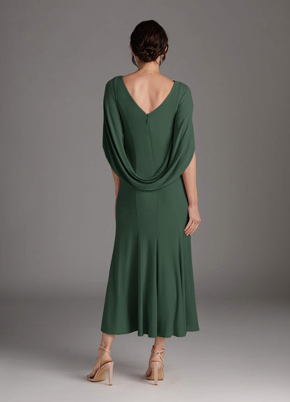 Eucalyptus Sheath Boatneck Luxe Knit Dress