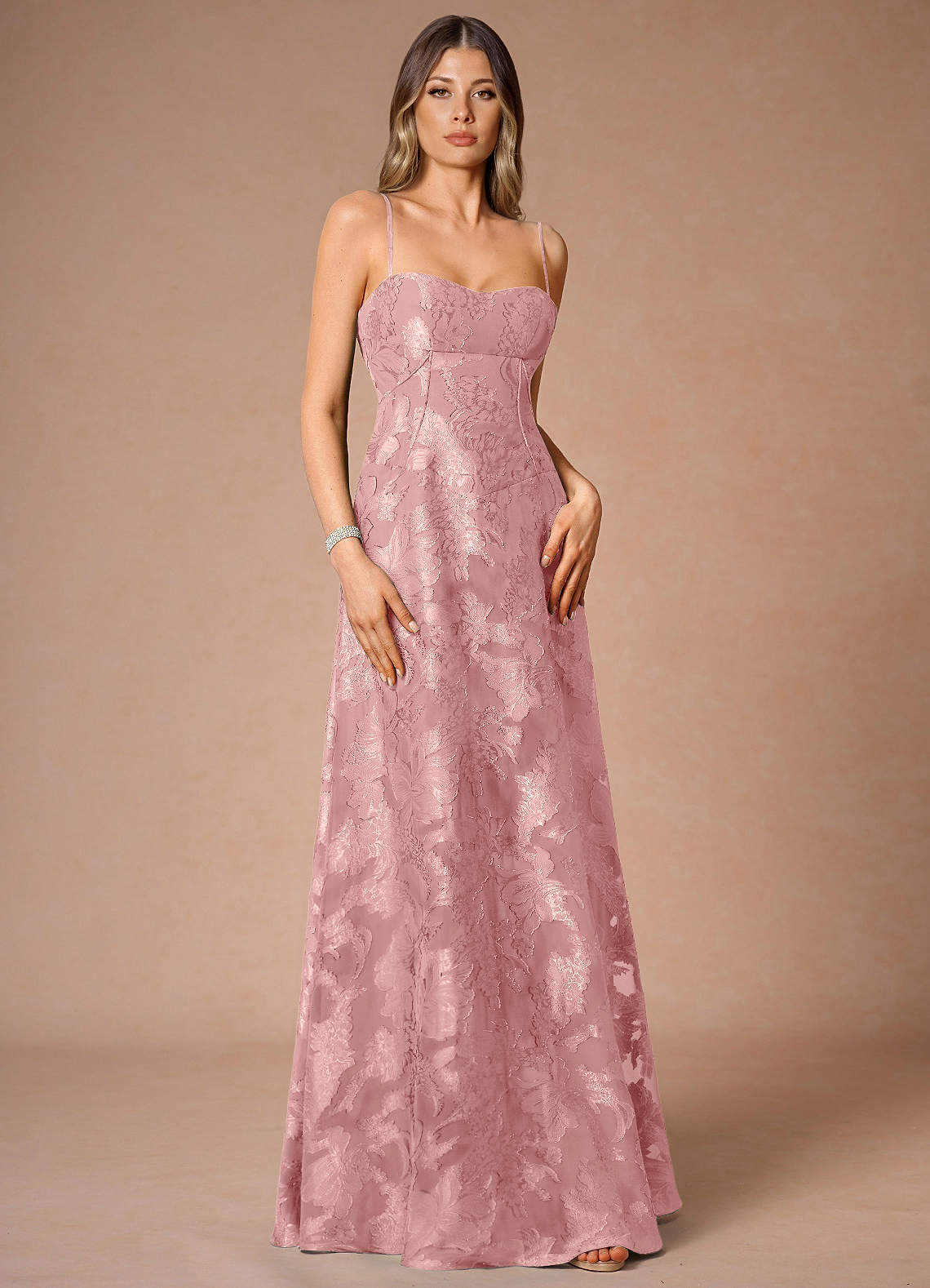 Hollis Coral Pink Lace Back Maxi Dress  Dress