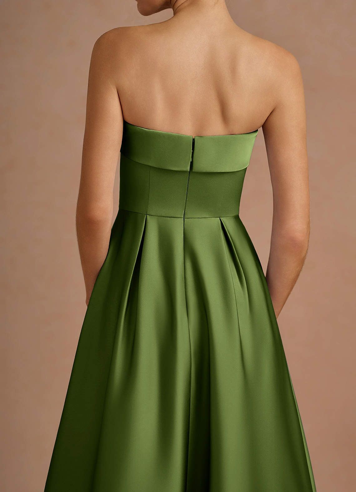 Lucienne Olive Green Midi Dress