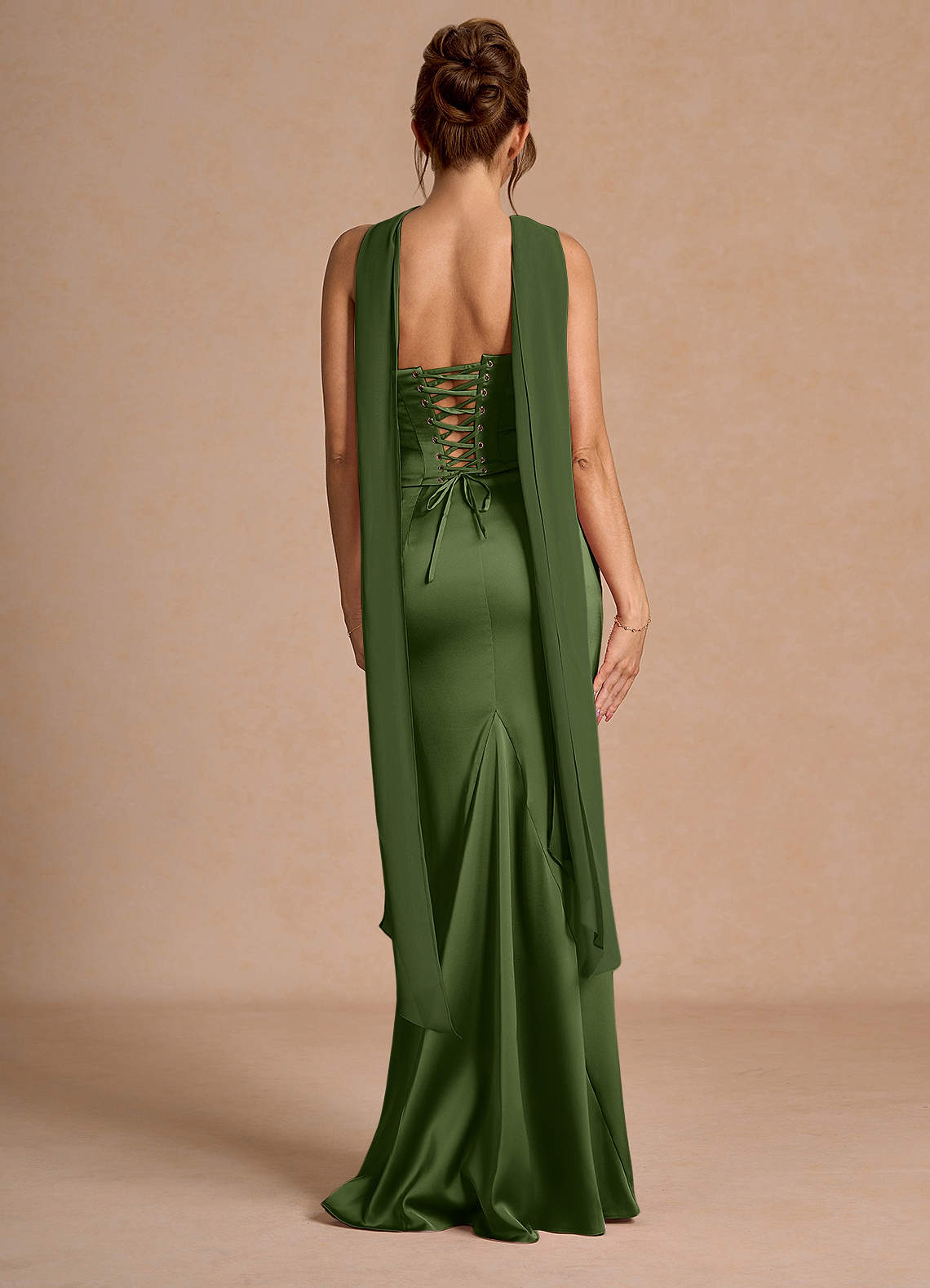 Sorrel Olive Green Corset Two-Piece Sets