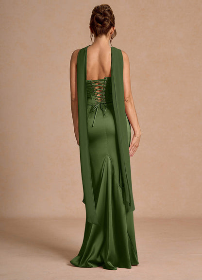 Sorrel Olive Green Corset Two-Piece Sets