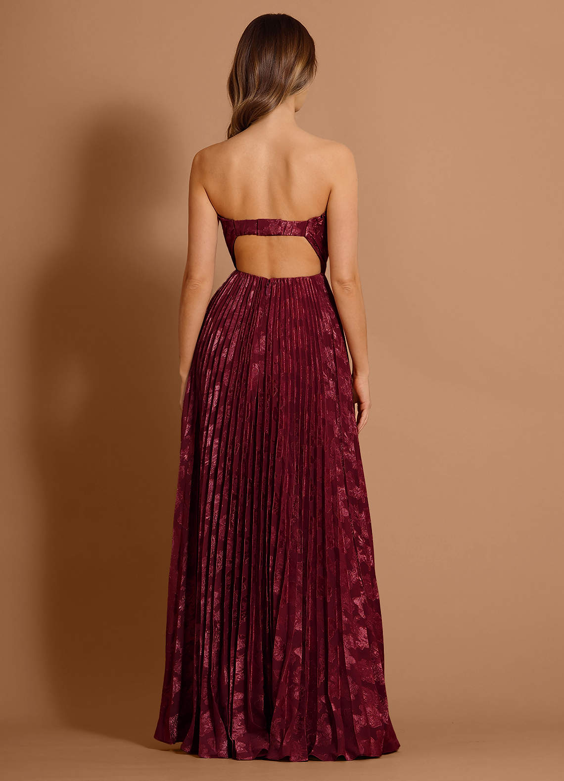 Audrina Wine Maxi Dress