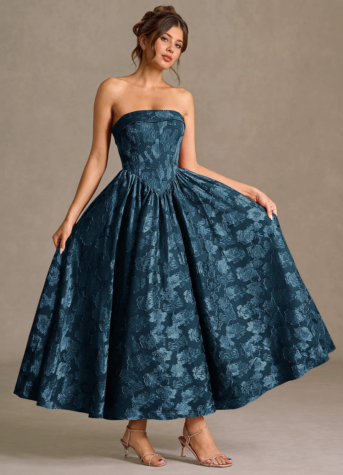 Mila Navy Midi Dress