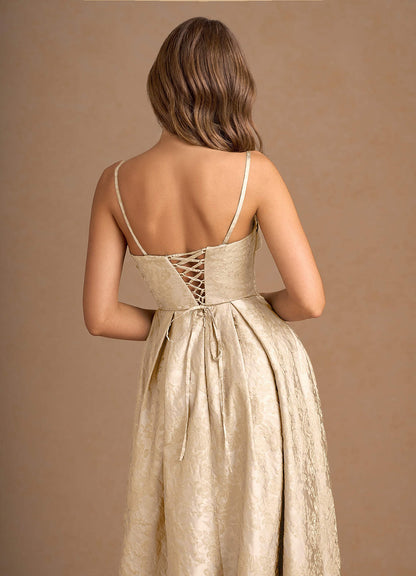 Maelis Vintage Champagne Maxi Gown  Dress
