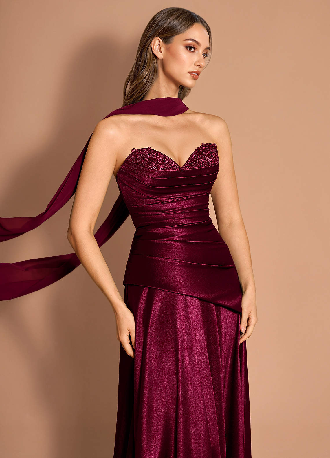 Veylith Wine Maxi Dress