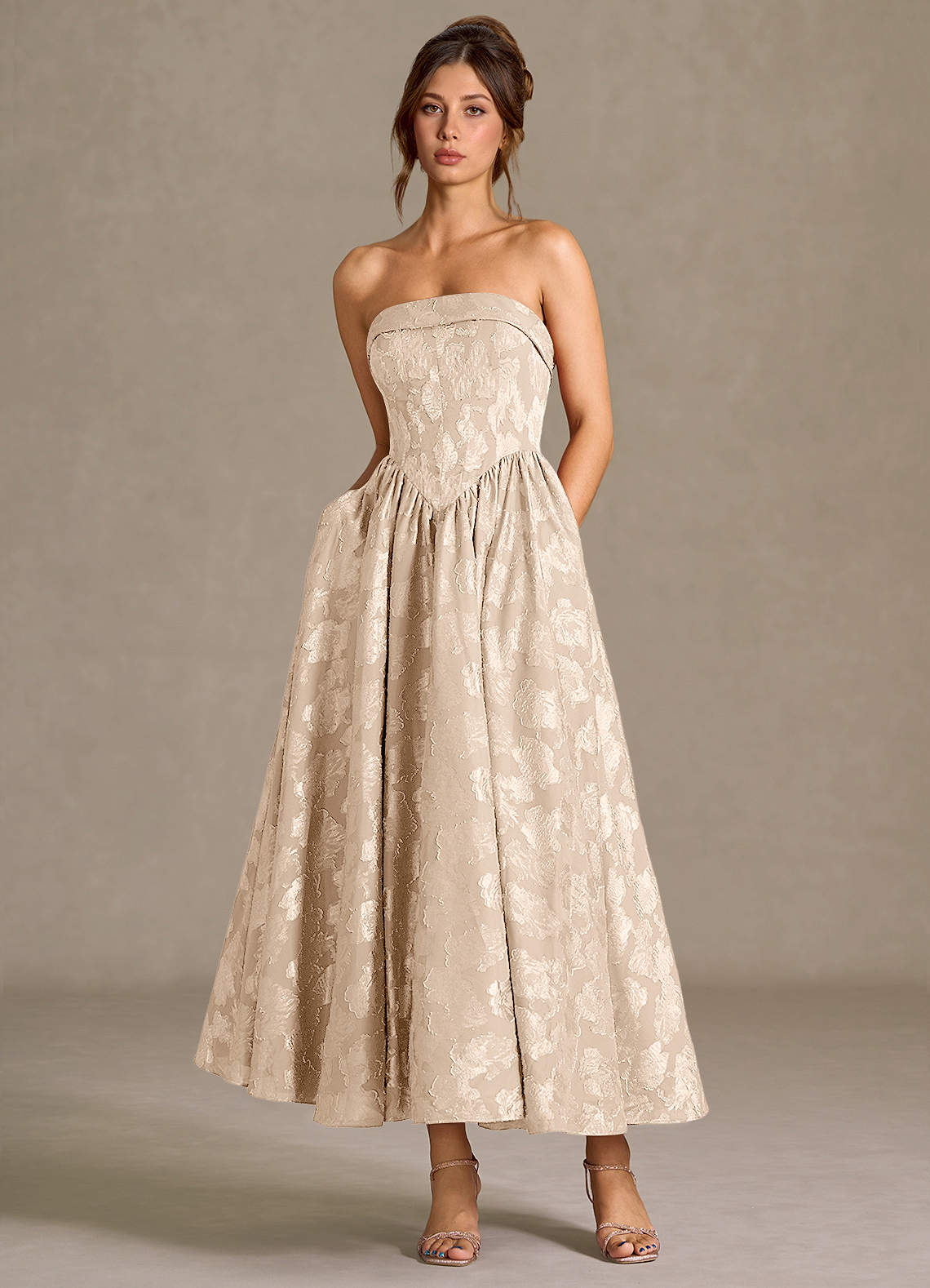 Mila Cream Midi Dress
