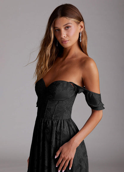 Denisse Black Corset Maxi Dress  Dress