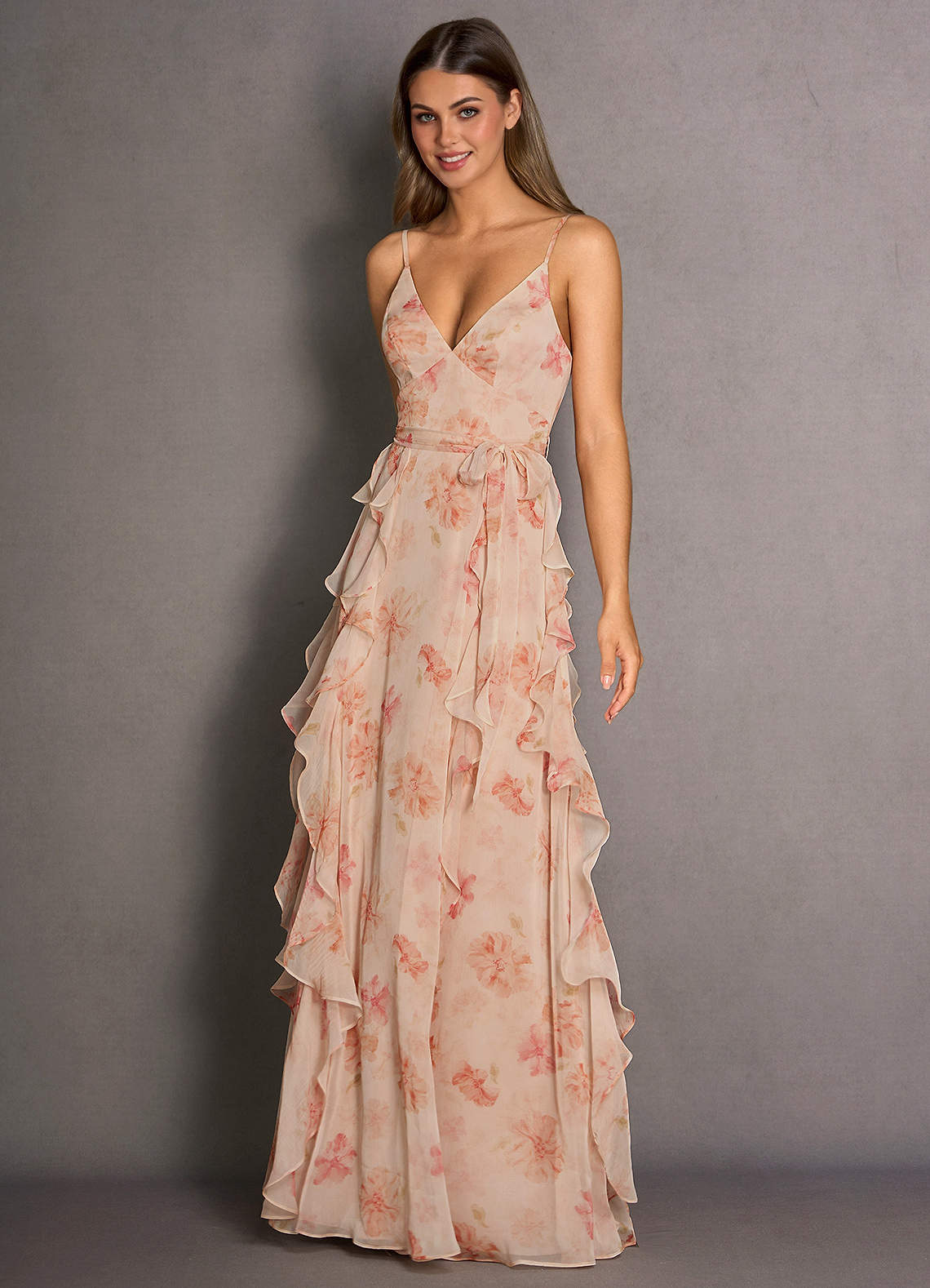 Sienne Peach Maxi Dress
