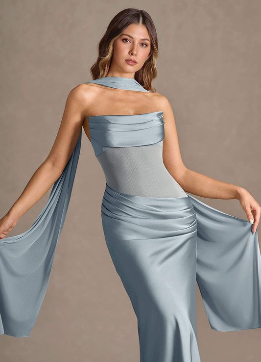 Leonore Powder Blue Maxi Dress