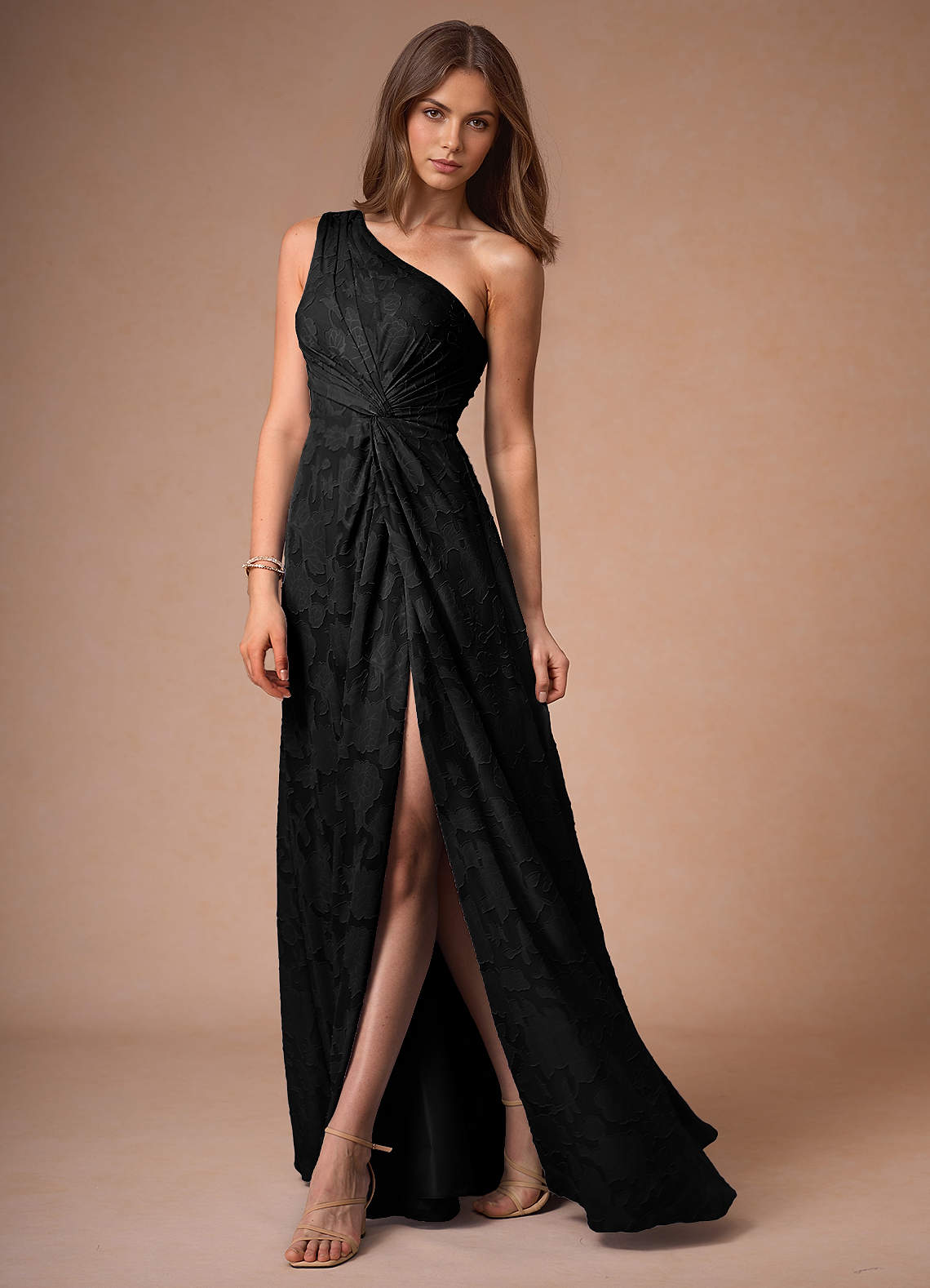 Hermosa Black One Shoulder Maxi Dress  Dress