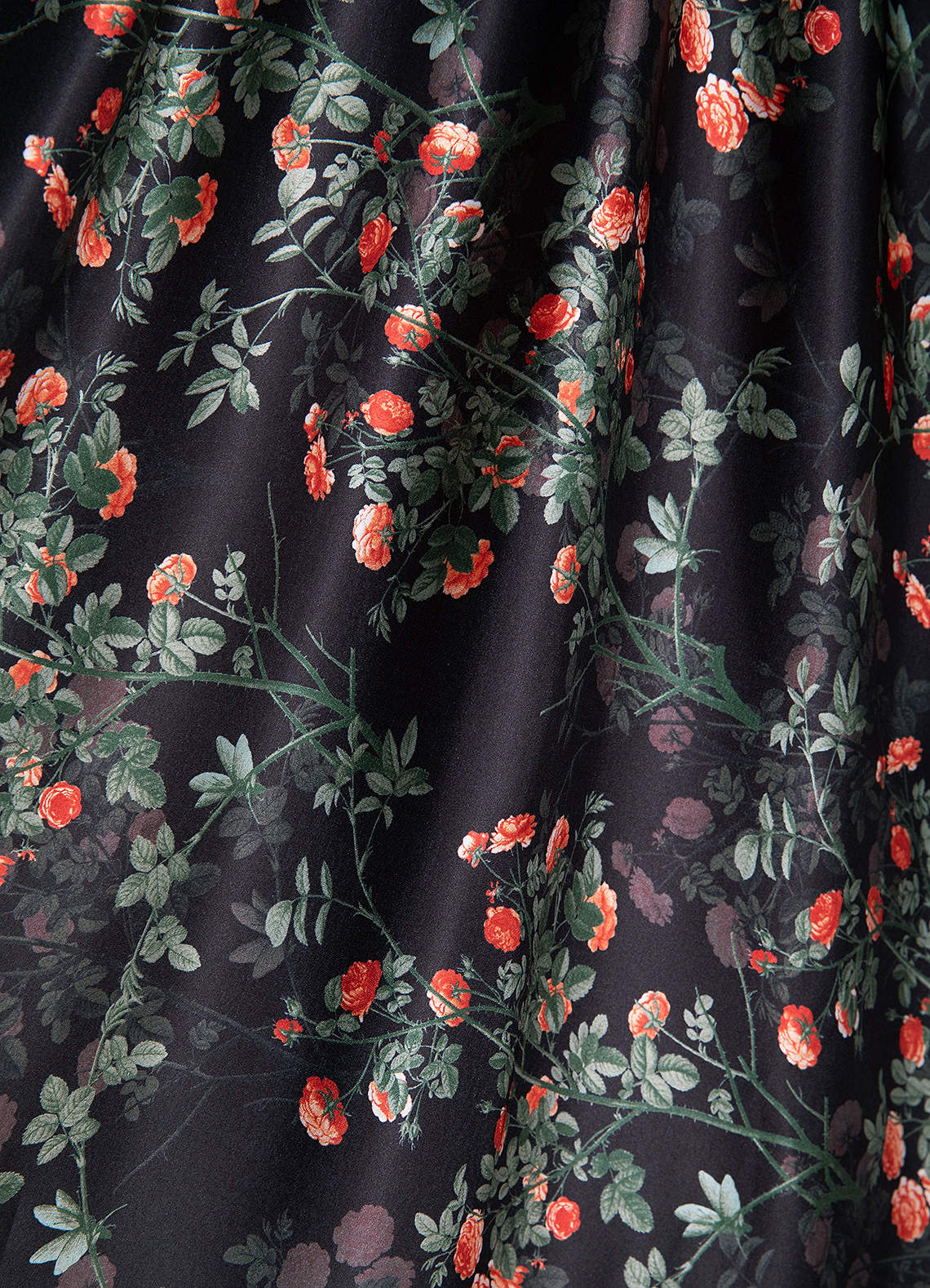 Suzana Noir Rosette Maxi Dress