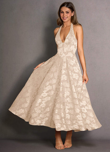 Isabeau Cream Midi Dress  Dress