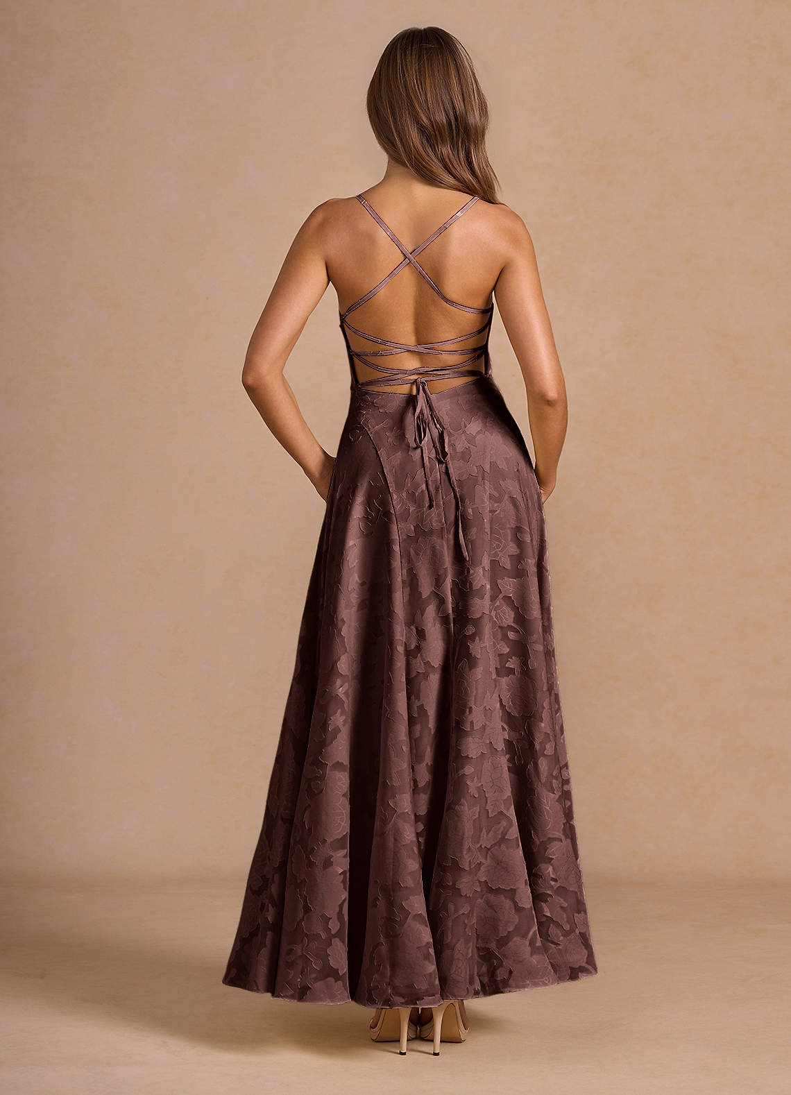 Marlo Mocha Coco Corset Prom Dress