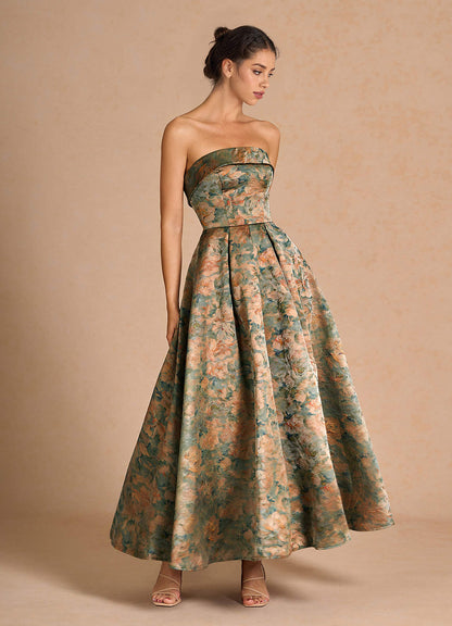 Céleste Vintage Teal Maxi Dress  Dress