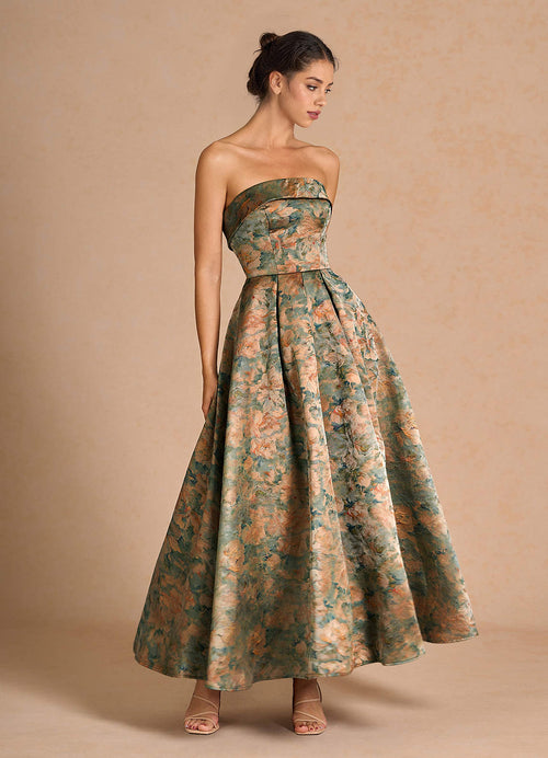 Céleste Vintage Teal Maxi Dress  Dress