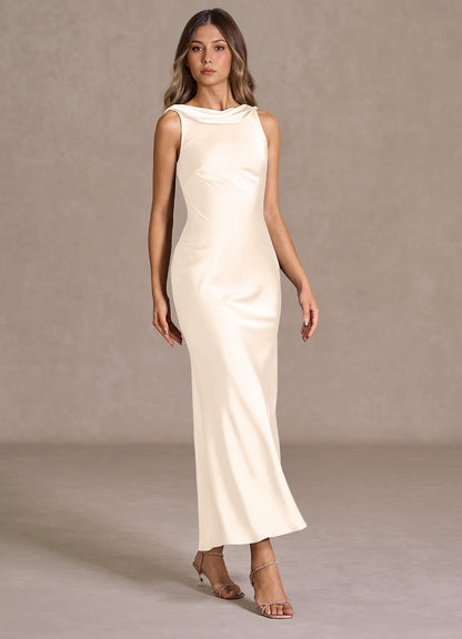 Cyanee Cream Maxi Dress  Dress