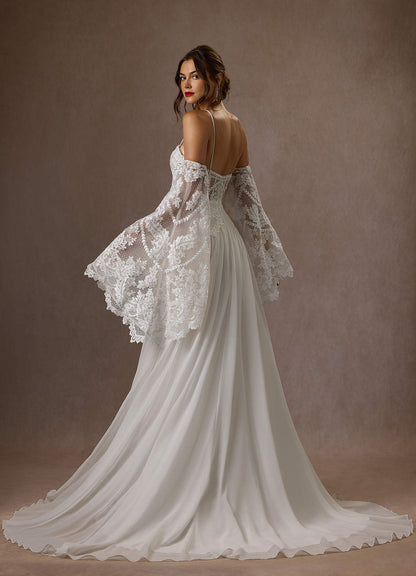 Diamond White A-Line Off the Shoulder Lace Dress