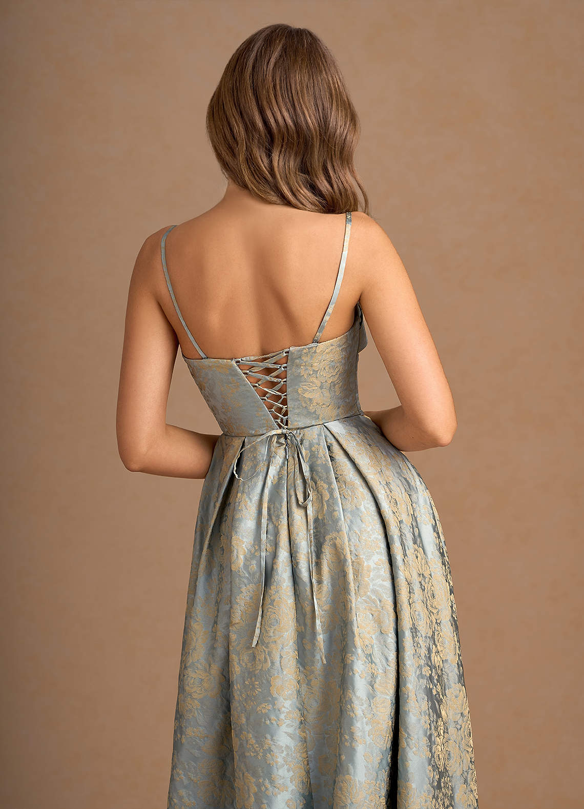 Maelis Vintage Blue Maxi Gown  Dress