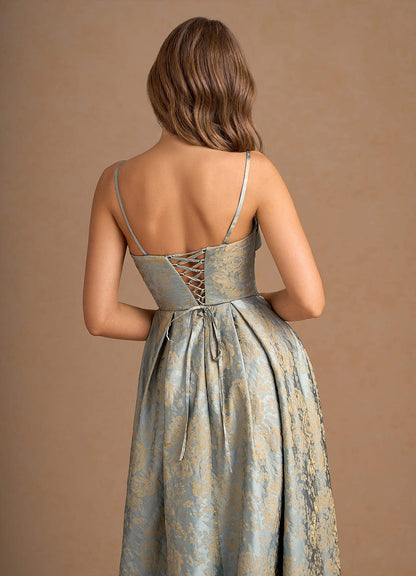 Maelis Vintage Blue Maxi Gown  Dress
