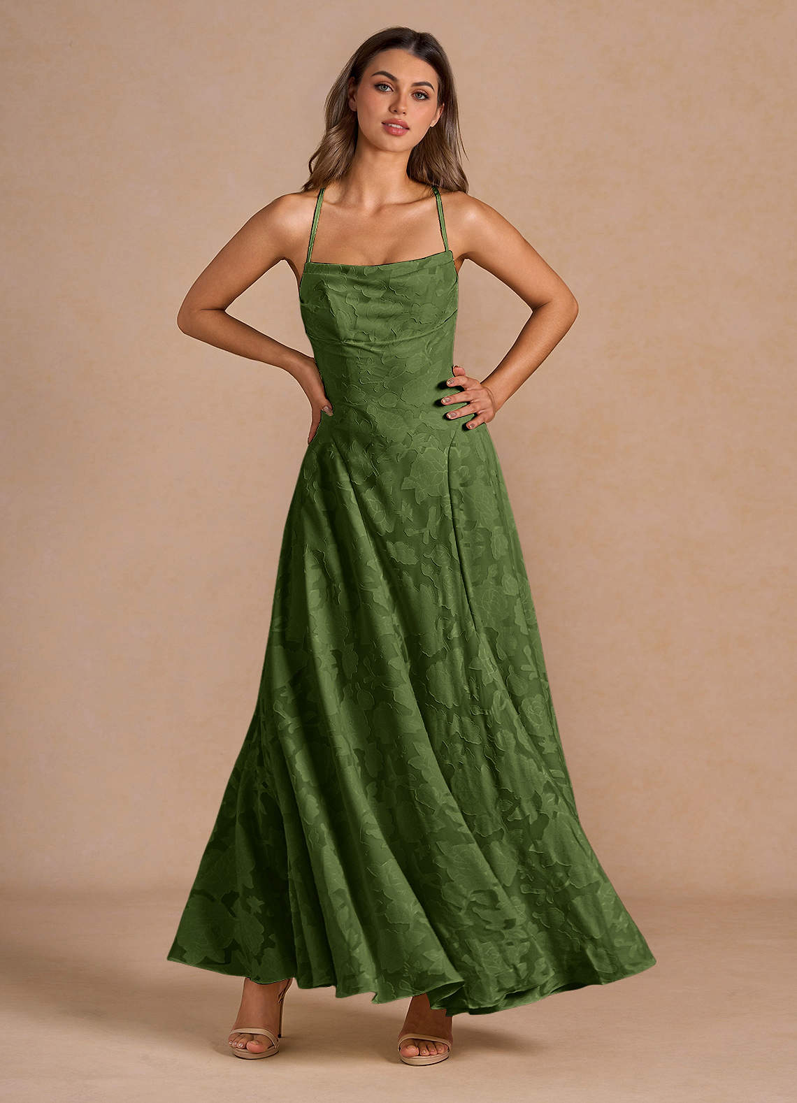 Marlo Olive Corset Prom Dress