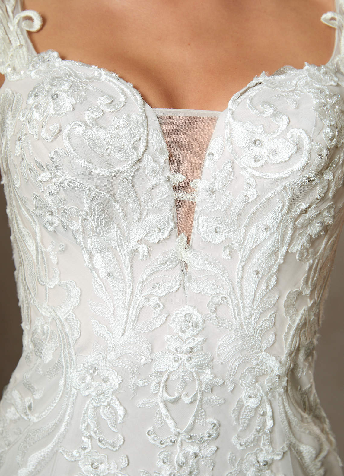 Diamond White Mermaid Sequins Satin Dress