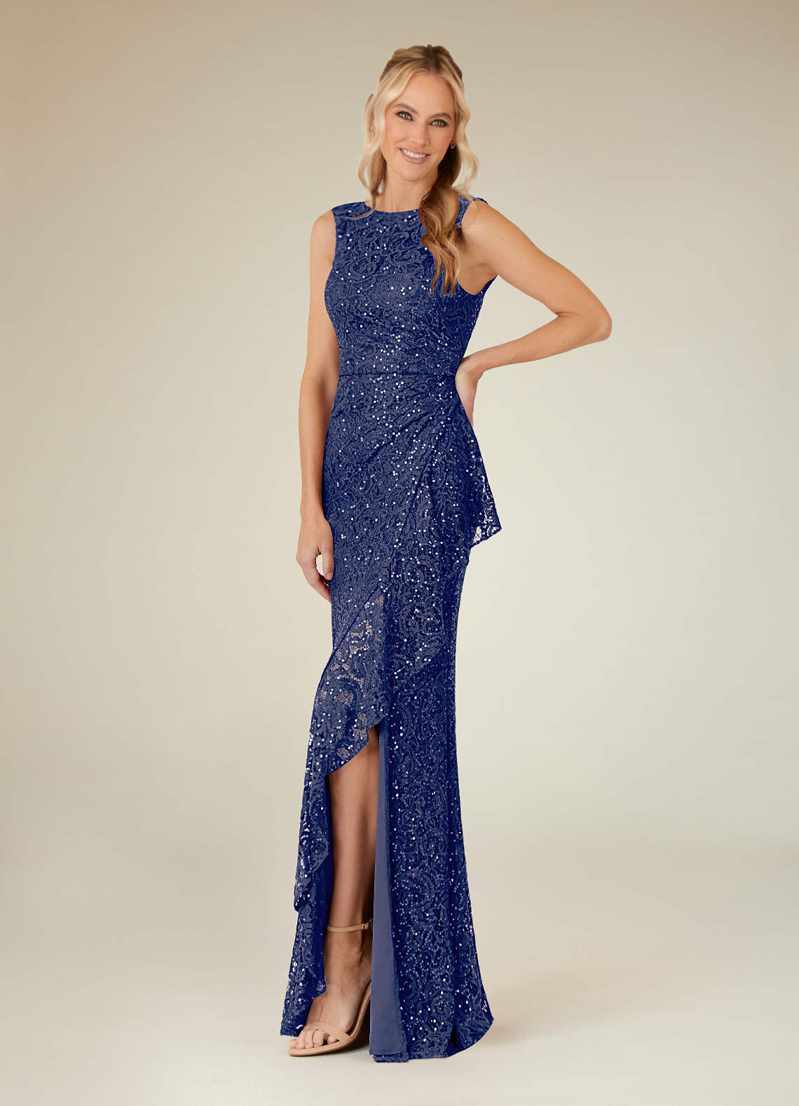 Stormy Sheath Sequins Lace Dress