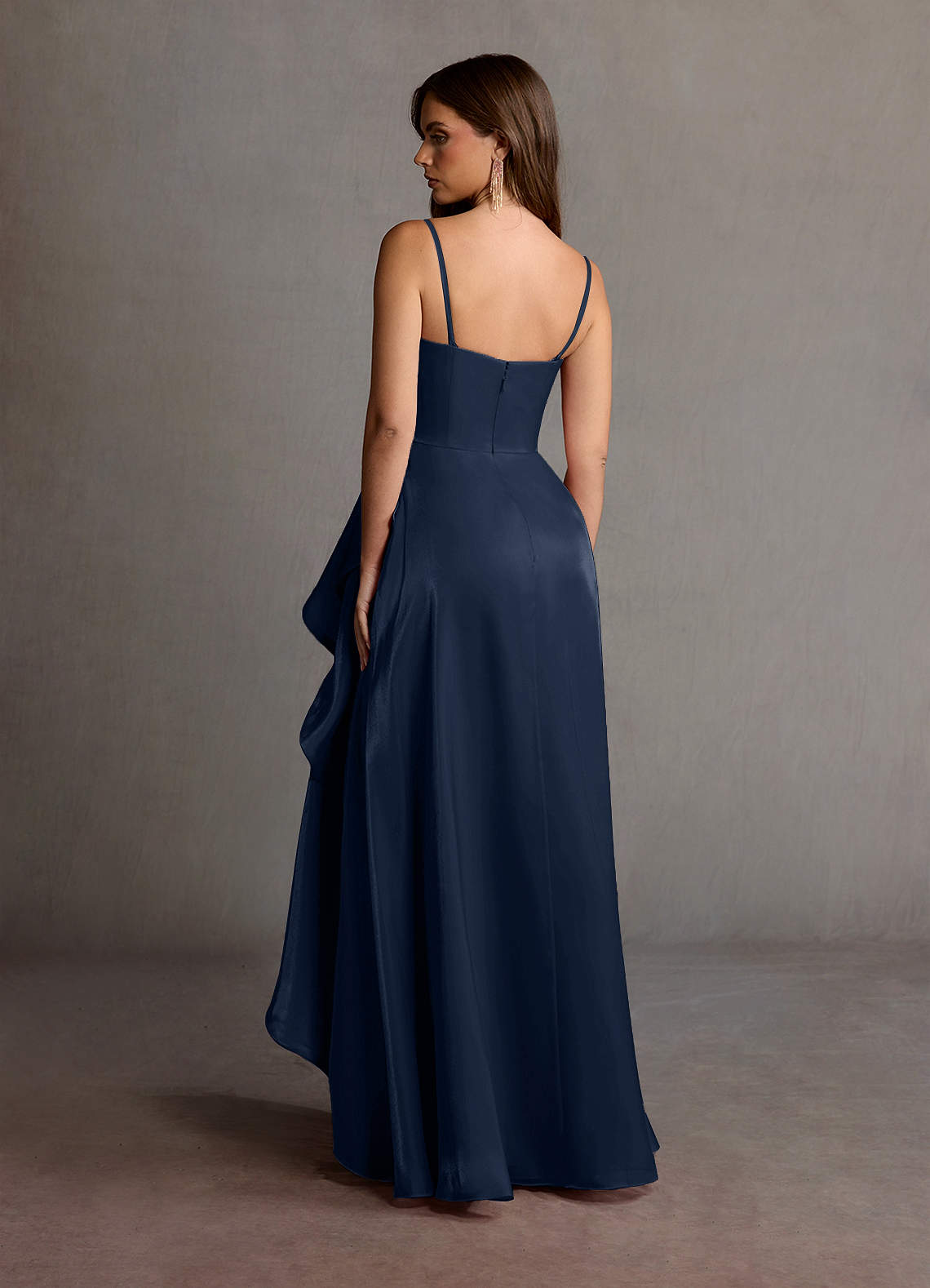 Manon Navy Handkerchief Gown  Dress