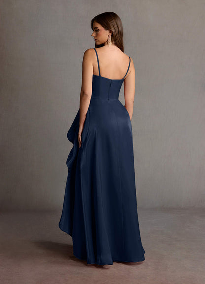 Manon Navy Handkerchief Gown  Dress