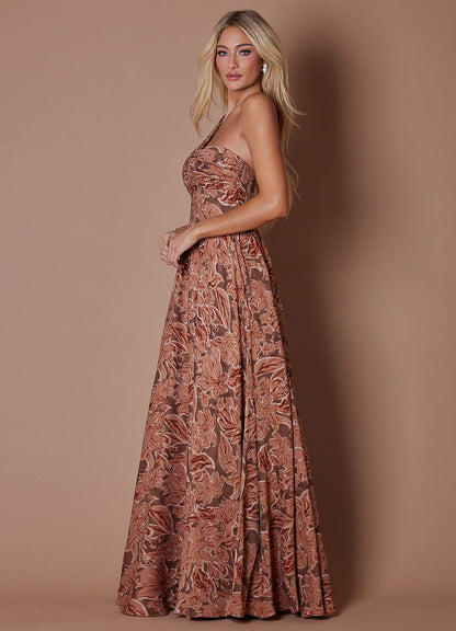 Hayden Bronze Petal Maxi Dress