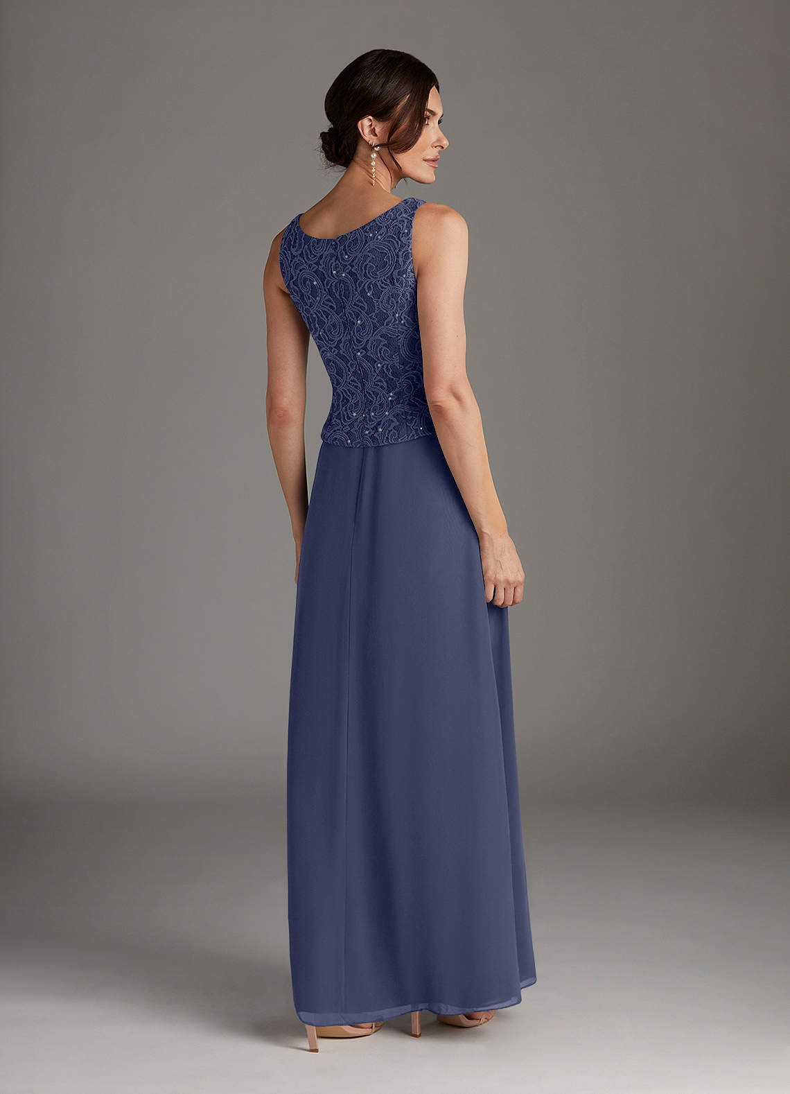 Stormy Sheath Square Neckline Sequins Chiffon Dress