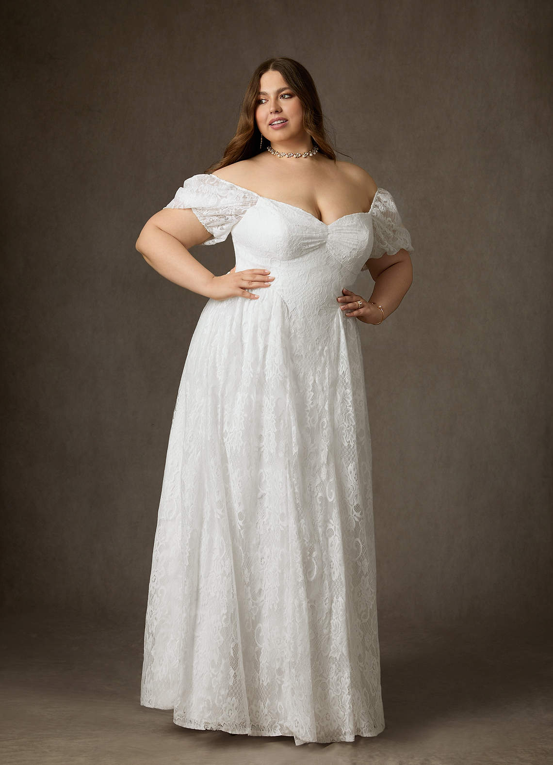 Diamond White A-Line Sweetheart Neckline Lace Dress