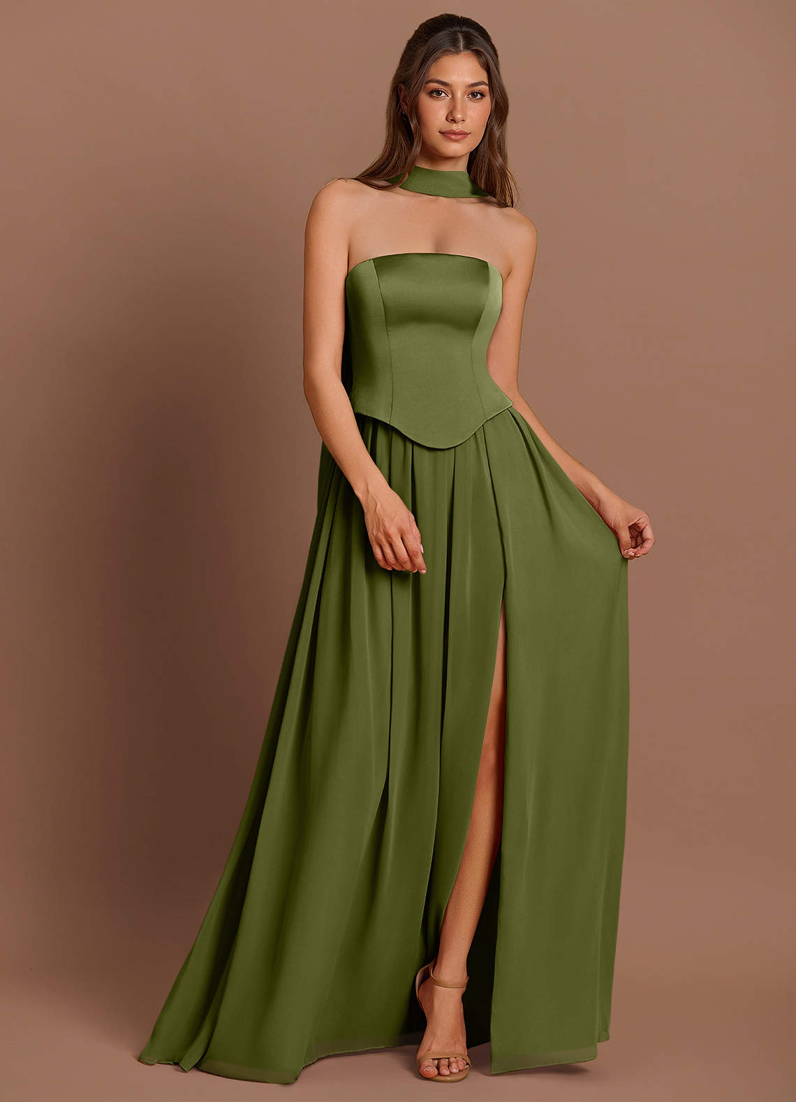 Cadence Olive Maxi Dress  Dress