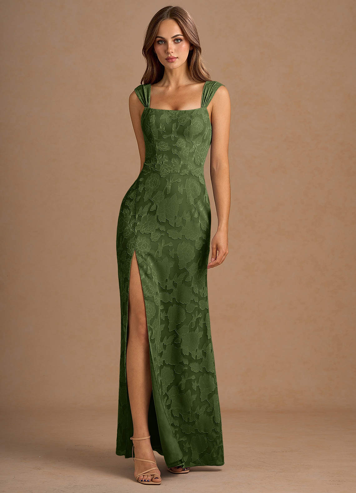 Eliana Olive Maxi Dress  Dress