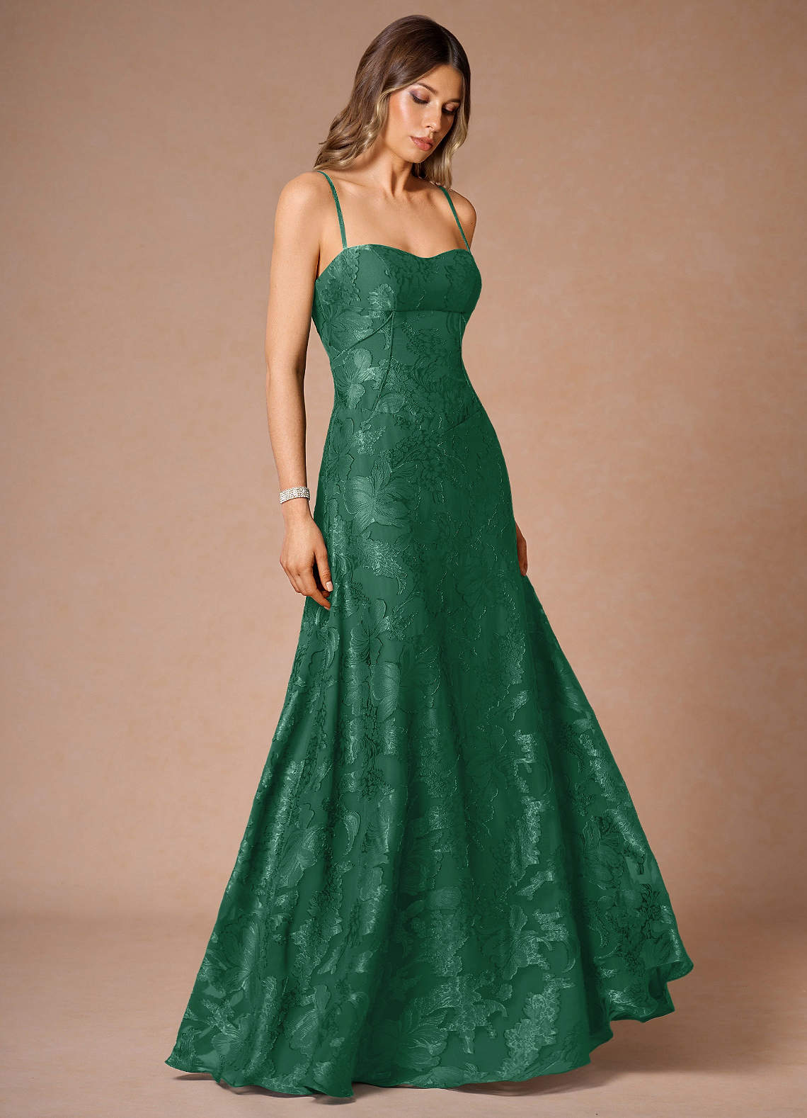 Thalyn Dark Green Long Prom Dress