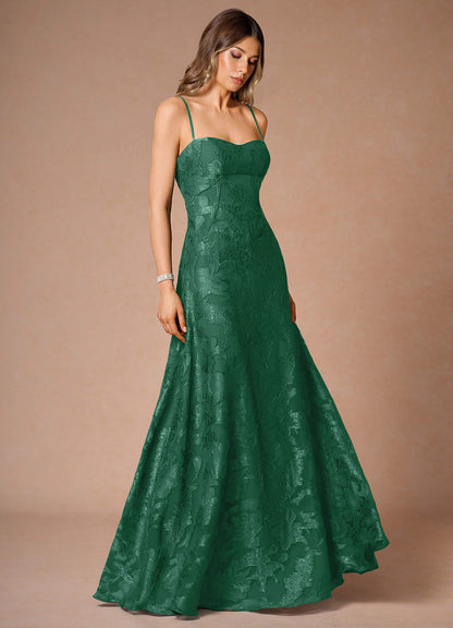 Thalyn Dark Green Long Prom Dress