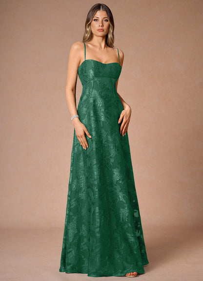 Thalyn Dark Green Long Prom Dress