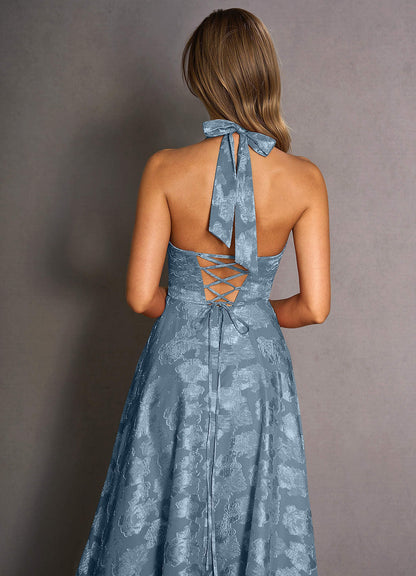 Isabeau Dusty Blue Midi Dress  Dress