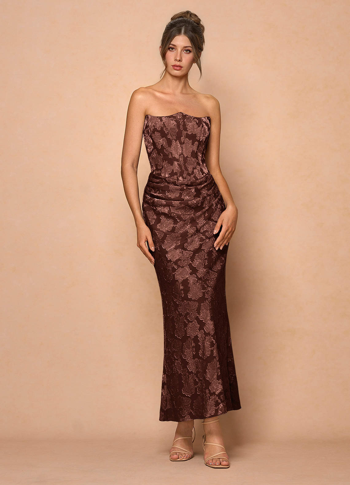 Ezrena Mocha Coco Maxi Dress