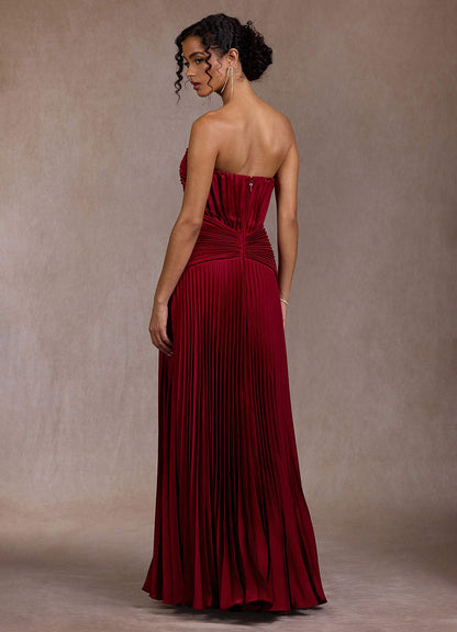 Klara Ruby Red Maxi Dress  Dress