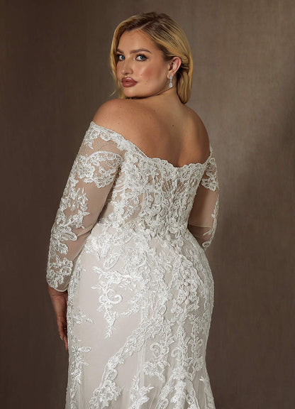 Diamond White Mermaid Sequins Tulle Dress