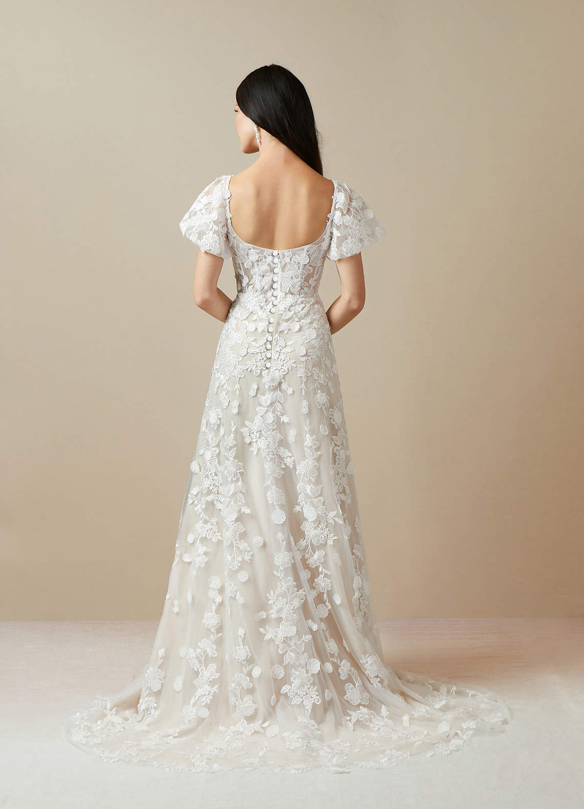 Diamond White Champagne A-Line Sweetheart Lace Dress