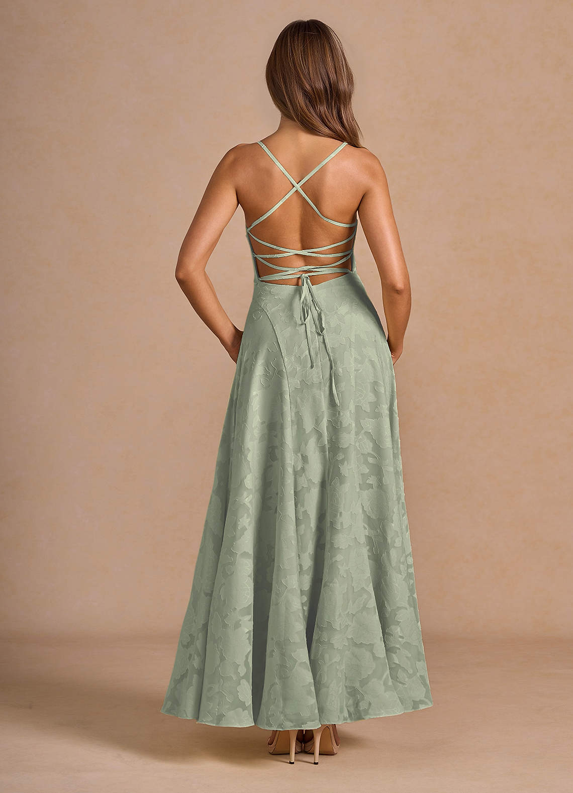 Marlo Pistachio Corset Prom Dress