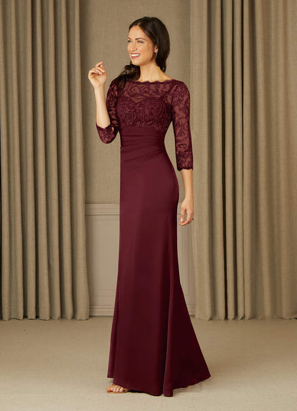 Cabernet Mermaid Lace Dress