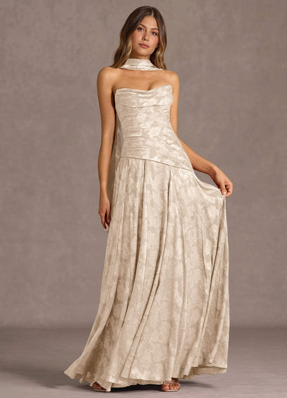 Gabriela Cream Maxi Dress
