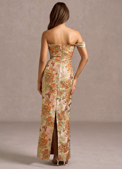 Cosima Vintage Apricot Maxi Dress